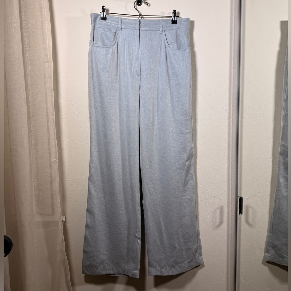 Zara Light Blue Wide Leg Pants